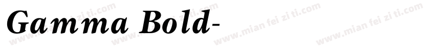 Gamma Bold字体转换